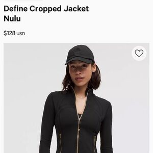 Lululemon Black Define Jacket + Leggings Set with Gold Zippers